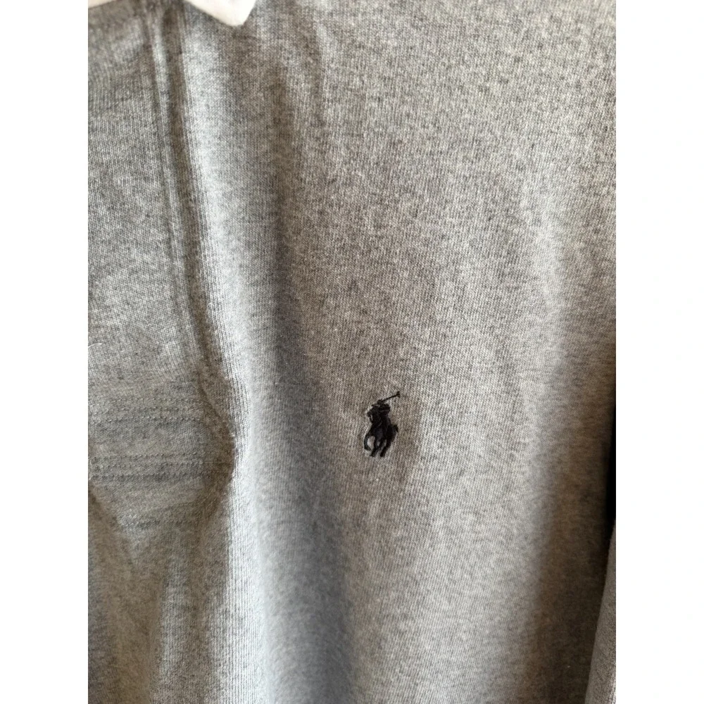 Vintage Rugby Sweatshirt Polo Ralph Lauren Grey Y2K Size 2xl